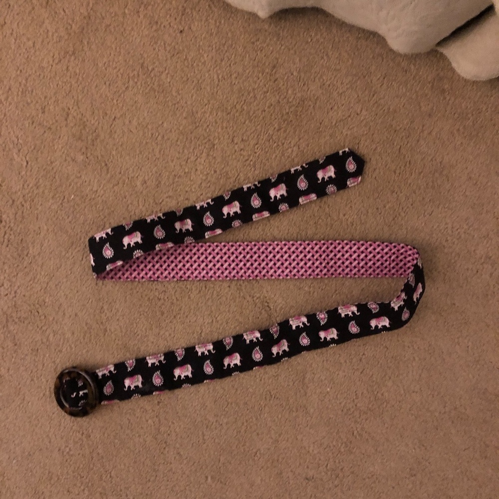 Vera Bradley Pink Elephant belt